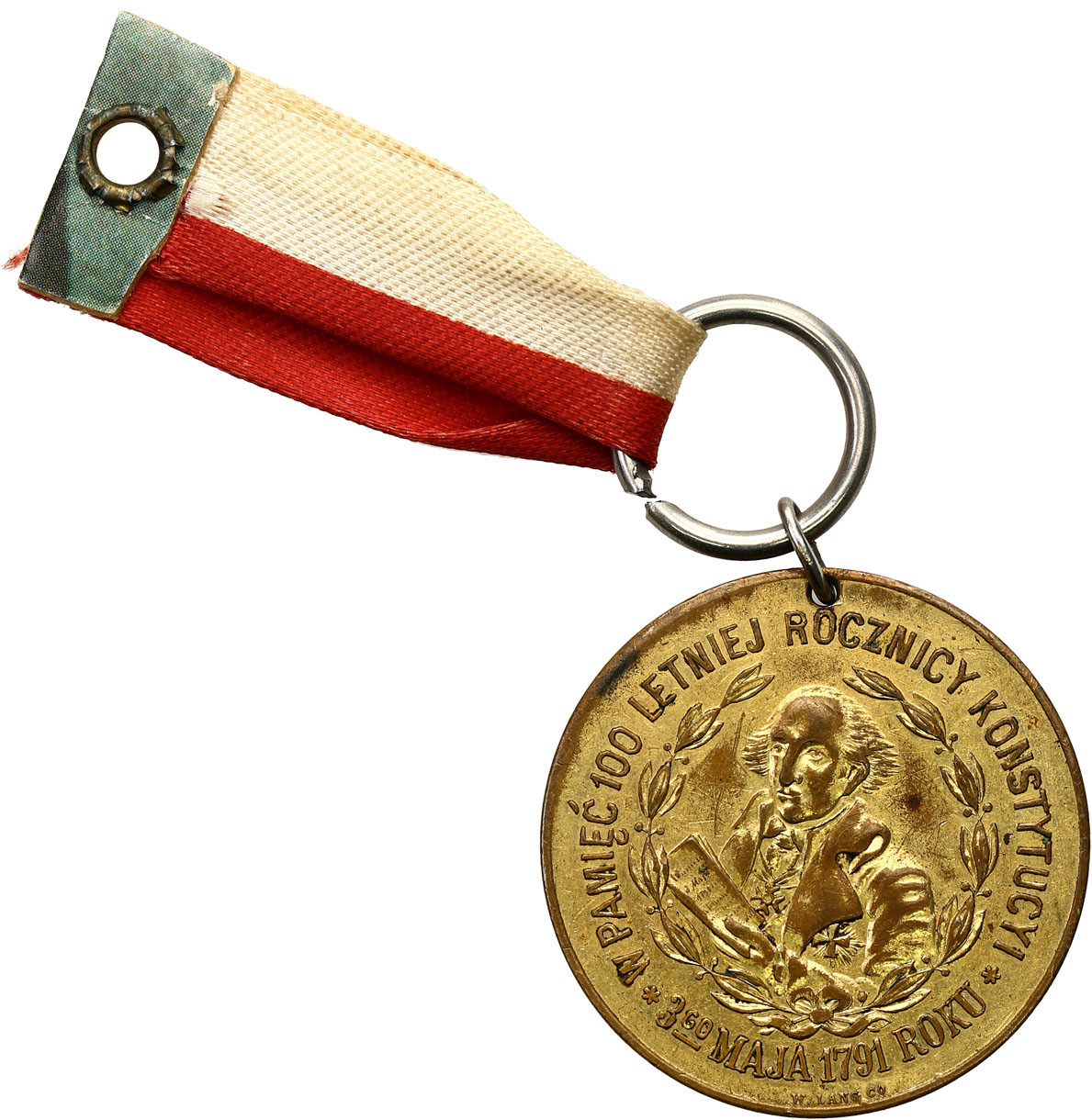 Polska pod Zaborami. Medal 100 lecie rocznicy Konstytucji 3 maja 1891, Nowy Jork